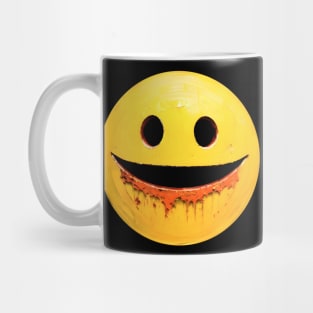 Retro Metal Hungry Smiley Face 01 Mug